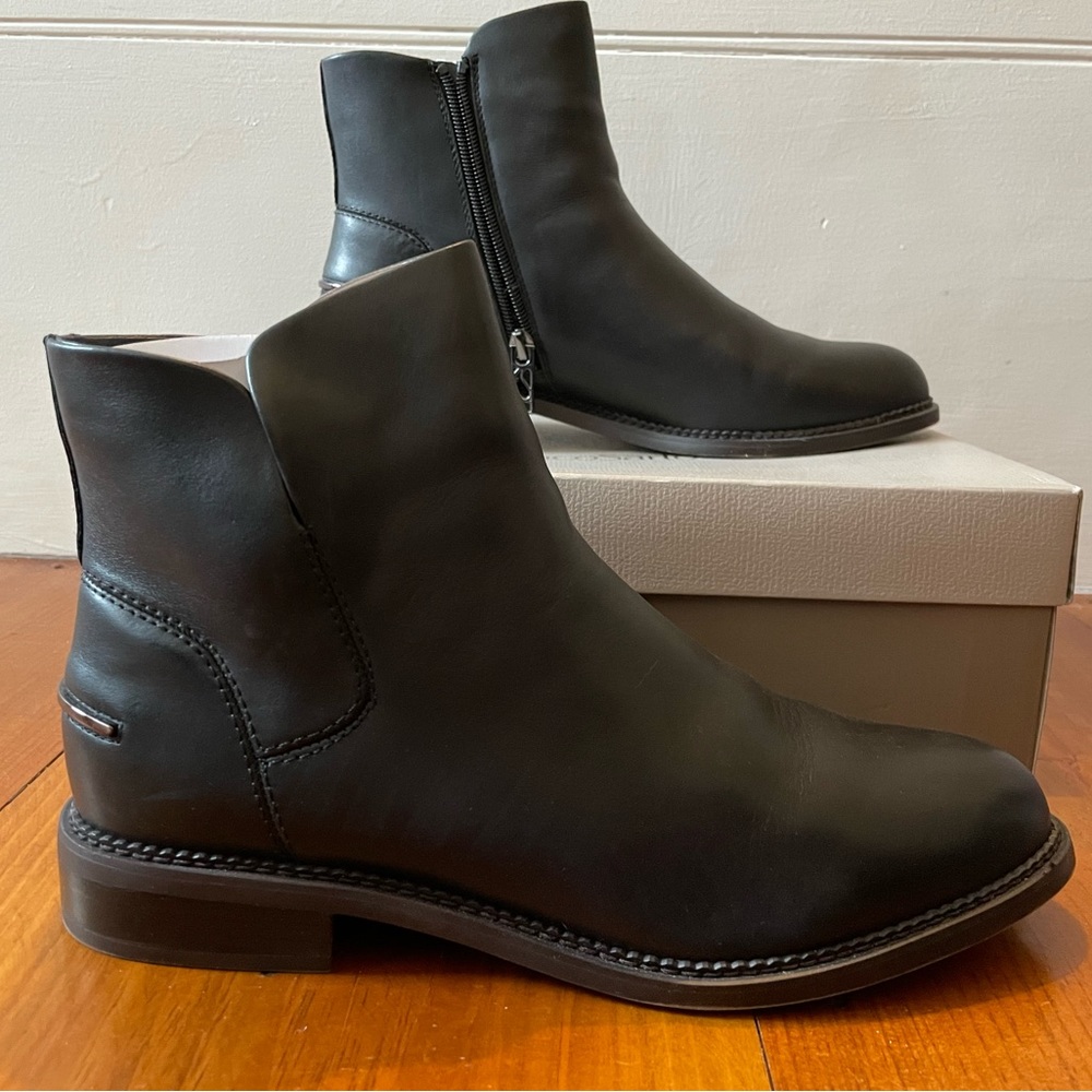 Franco Sarto Black Leather Booties size 10